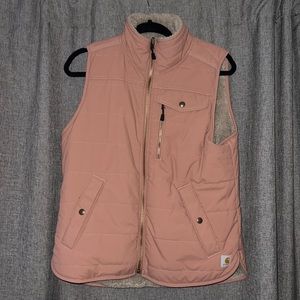 Carhartt pink shearling vest